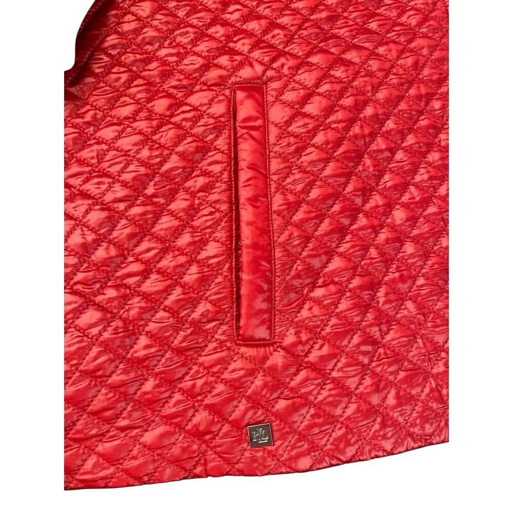 Lauren Ralph Lauren Womens Black Red Diamond Quilted Zip Fleece Jacket Sz 3X SKU - Picture 5 of 16